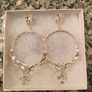 Crystal hoop earrings